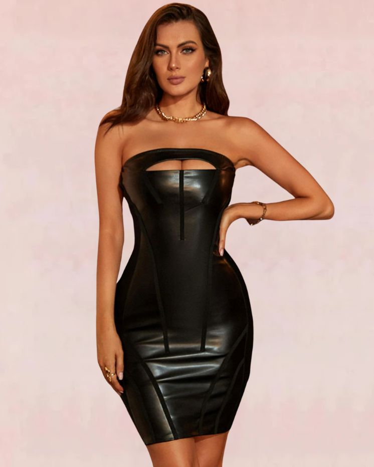 Twinkle Bandage Mini Dress - Black