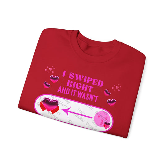 Swipe Right for Love: Hilarious Valentine's Day Sweatshirt