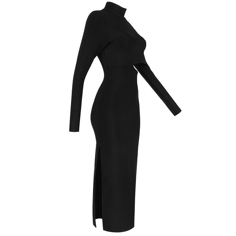 Elysian Bandage Maxi Dress - Black