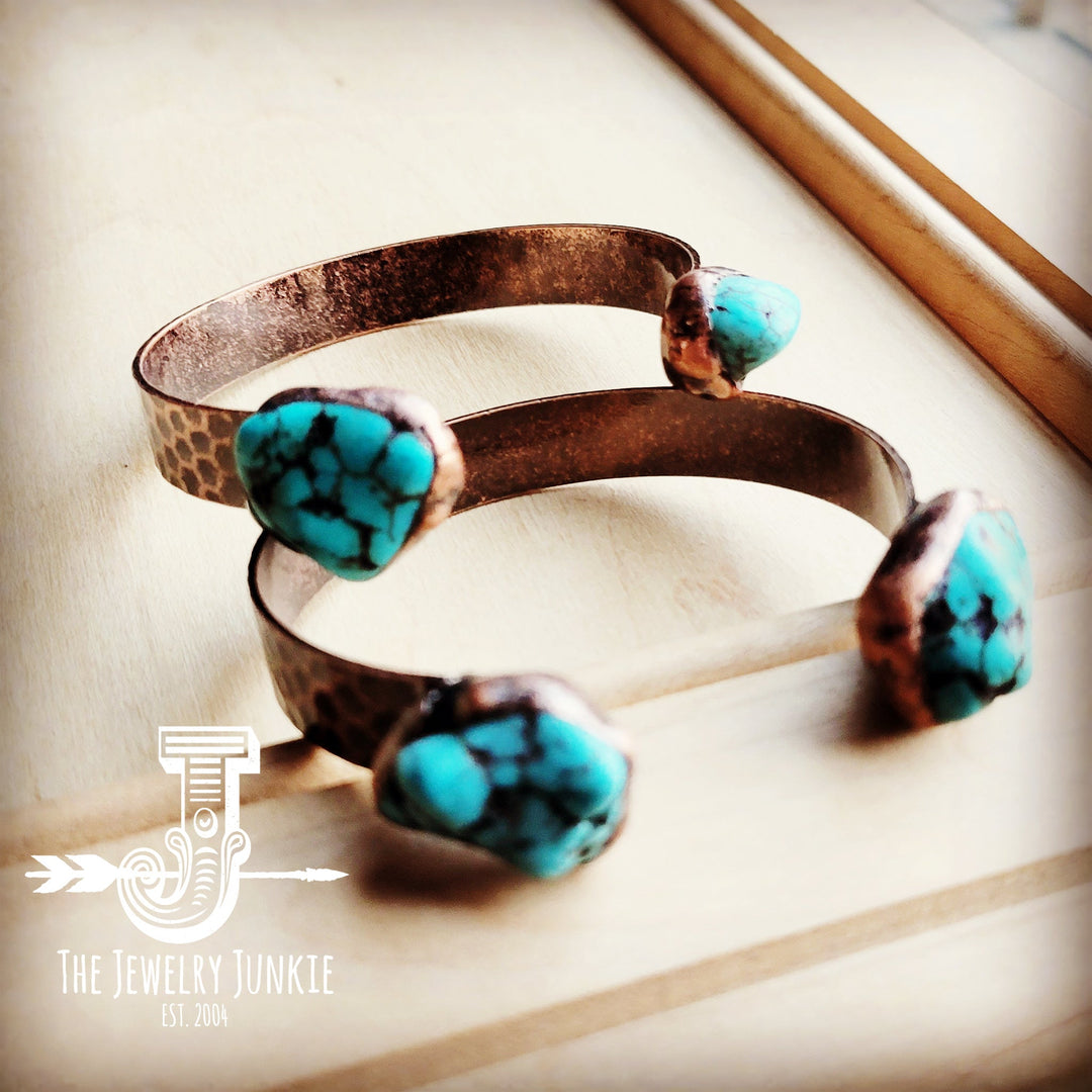 Genuine Natural Turquoise Cuff Bangle Bracelet 806t-4
