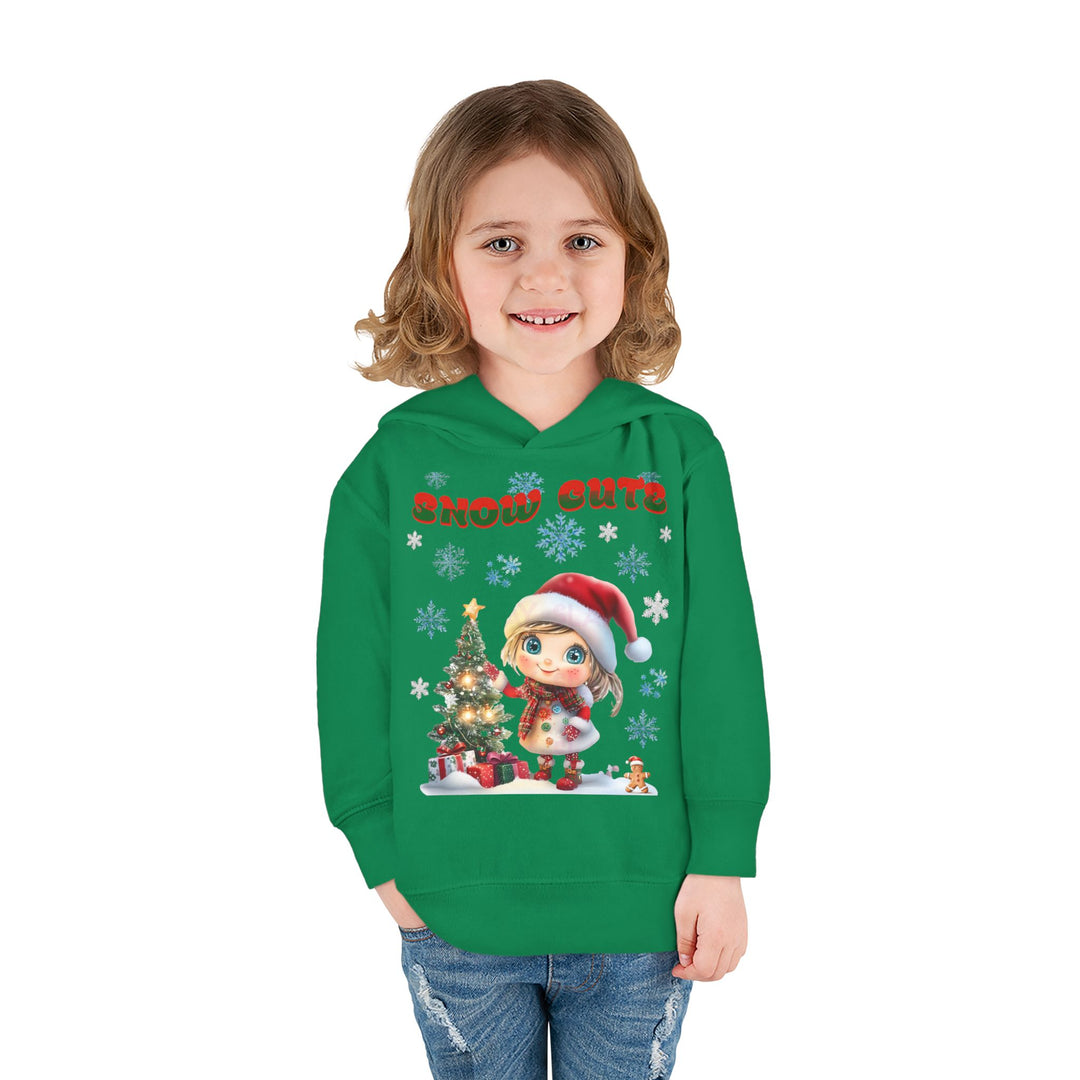 Snow Cute Toddler Hoodie – Cozy Holiday Fleece Pullover for Christmas