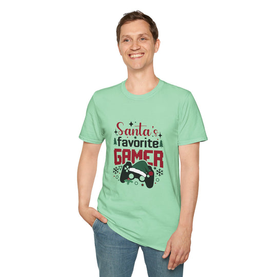 Gaming Cheer: Santa's Number One Player Unisex T-Shirt