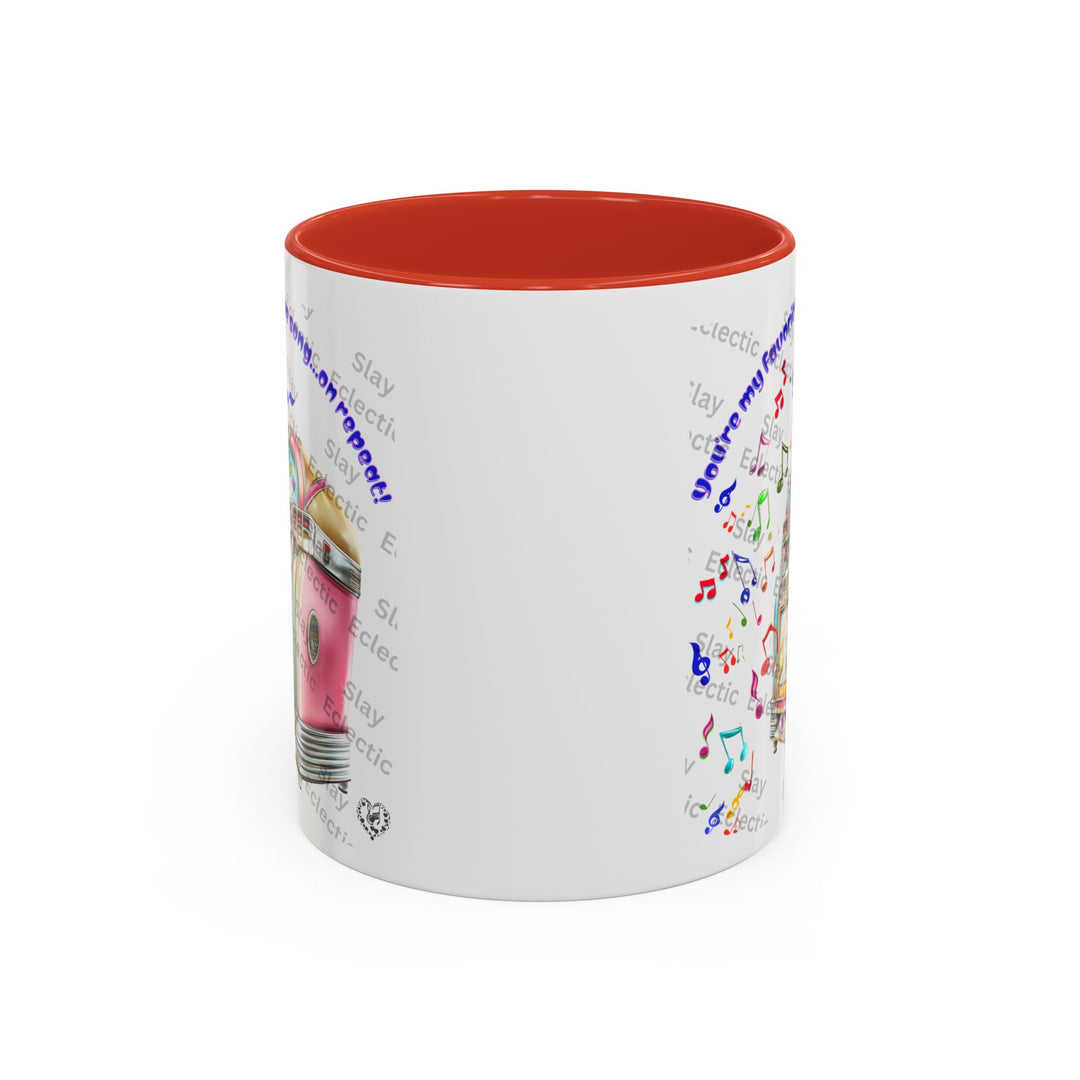 Vintage Music-Themed Coffee Mug - Ideal Gift for Valentine's Day, 11 oz