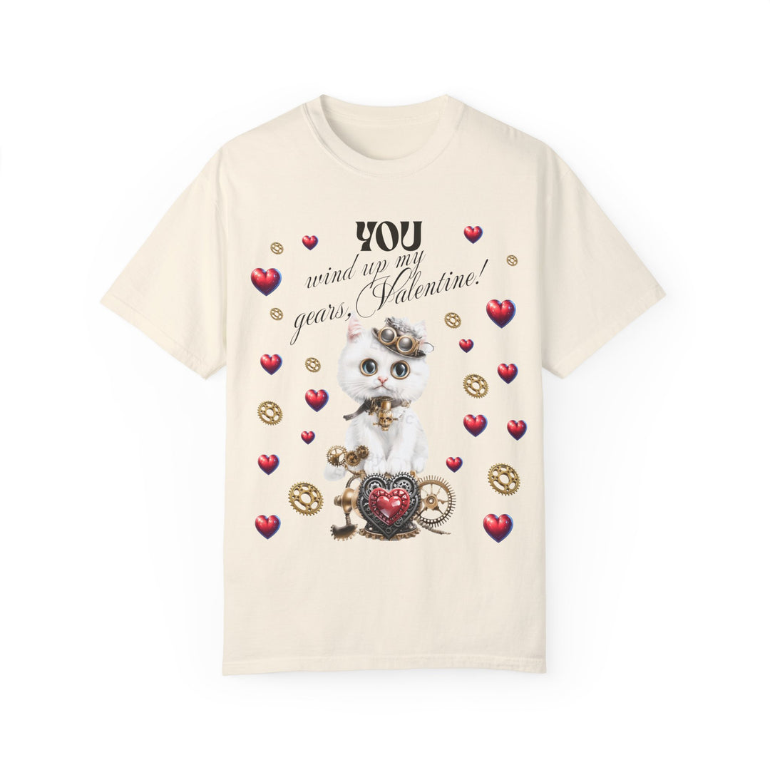 Purr-fect Valentine's Day Tee - 'You Wind Up My Gears, Love!'