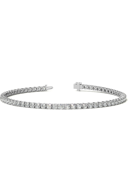 Stunning 3.50 CTW Eco-Friendly Lab Grown Diamond Tennis Bracelet in 14kt White/Yellow Gold (G/VS) - USA Made