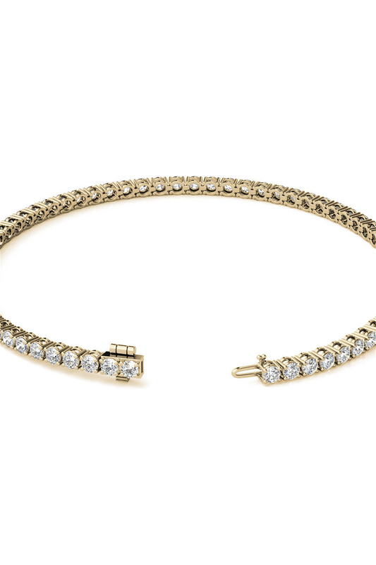 Stunning 3.50 CTW Eco-Friendly Lab Grown Diamond Tennis Bracelet in 14kt White/Yellow Gold (G/VS) - USA Made