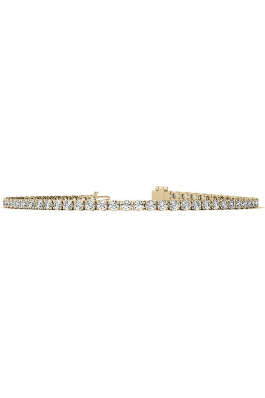 Stunning 3.50 CTW Eco-Friendly Lab Grown Diamond Tennis Bracelet in 14kt White/Yellow Gold (G/VS) - USA Made