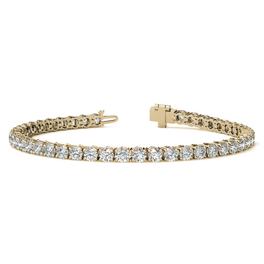 Stunning 6.5 CTW Eco-Friendly Lab Grown Diamond Tennis Bracelet in 14kt Gold (G/VS) - AGI Certified