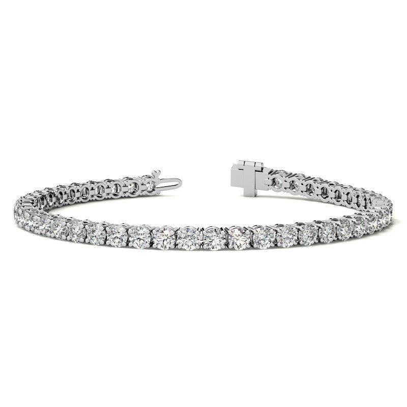 Stunning 6.5 CTW Eco-Friendly Lab Grown Diamond Tennis Bracelet in 14kt Gold (G/VS) - AGI Certified