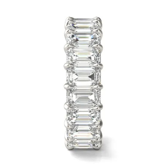 Timeless 6 1/4 CTW Emerald-Cut Lab Grown Diamond Eternity Band in 14K White Gold-Slay Eclectic