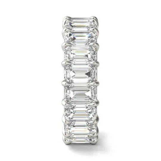 Timeless 6 1/4 CTW Emerald-Cut Lab Grown Diamond Eternity Band in 14K White Gold