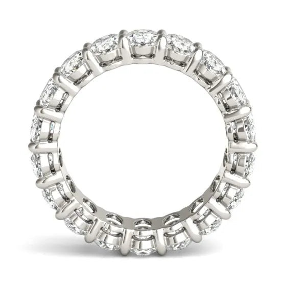 Stunning 4 CTW Oval Lab Grown Diamond Eternity Band in 14K White Gold-Slay Eclectic