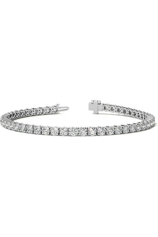 Bracelet - Elegant 8.5 CTW Eco-Friendly Lab Grown Diamond Tennis Bracelet In 14kt White/Yellow Gold - AGI Certified G/VS Quality