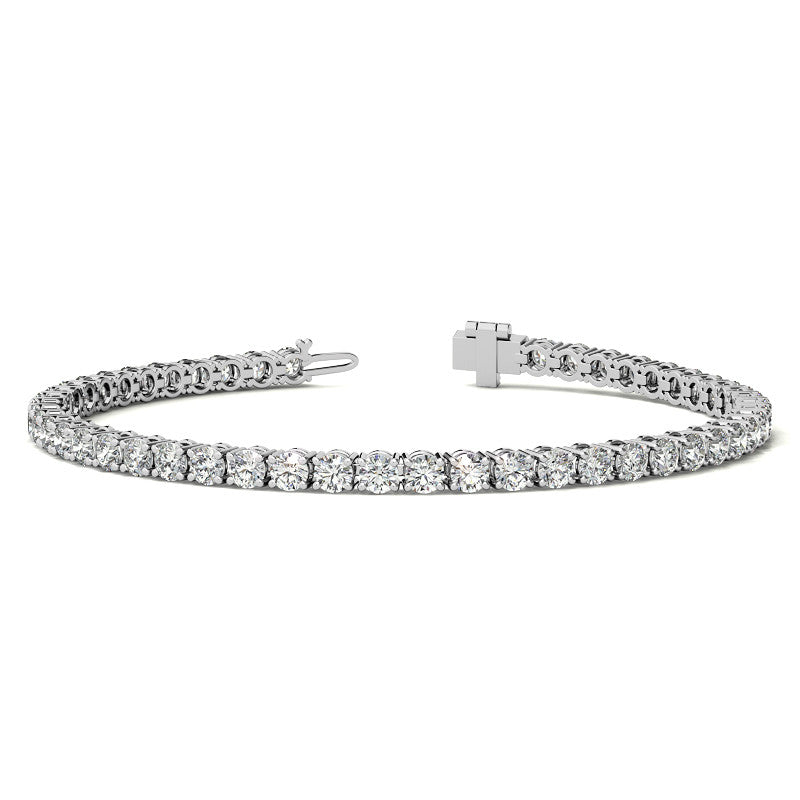 Elegant 8.5 CTW Eco-Friendly Lab Grown Diamond Tennis Bracelet in 14kt White/Yellow Gold - AGI Certified G/VS Quality