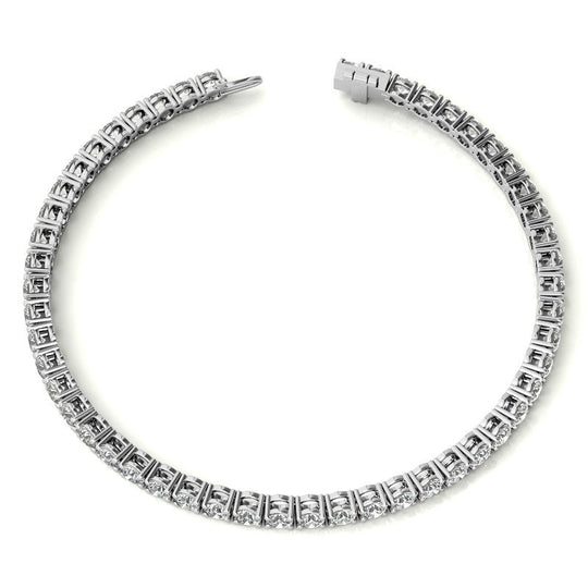 Bracelet - Elegant 8.5 CTW Eco-Friendly Lab Grown Diamond Tennis Bracelet In 14kt White/Yellow Gold - AGI Certified G/VS Quality