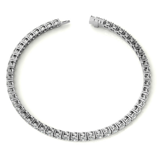 Elegant 8.5 CTW Eco-Friendly Lab Grown Diamond Tennis Bracelet in 14kt White/Yellow Gold - AGI Certified G/VS Quality