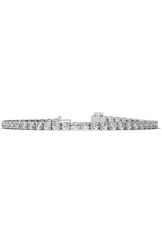 Bracelet - Elegant 8.5 CTW Eco-Friendly Lab Grown Diamond Tennis Bracelet In 14kt White/Yellow Gold - AGI Certified G/VS Quality