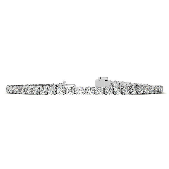 Elegant 8.5 CTW Eco-Friendly Lab Grown Diamond Tennis Bracelet in 14kt White/Yellow Gold - AGI Certified G/VS Quality