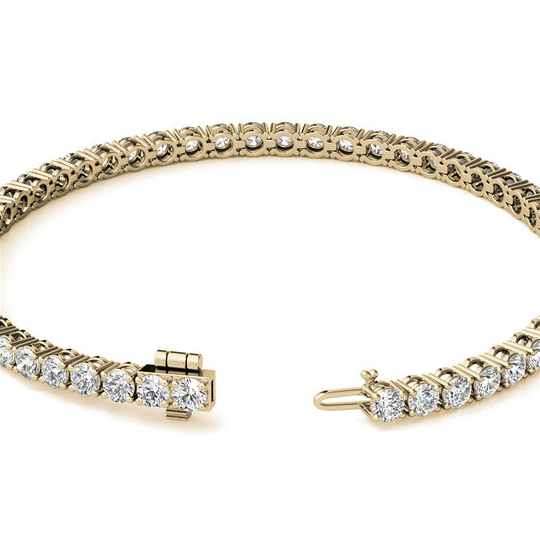 Elegant 8.5 CTW Eco-Friendly Lab Grown Diamond Tennis Bracelet in 14kt White/Yellow Gold - AGI Certified G/VS Quality