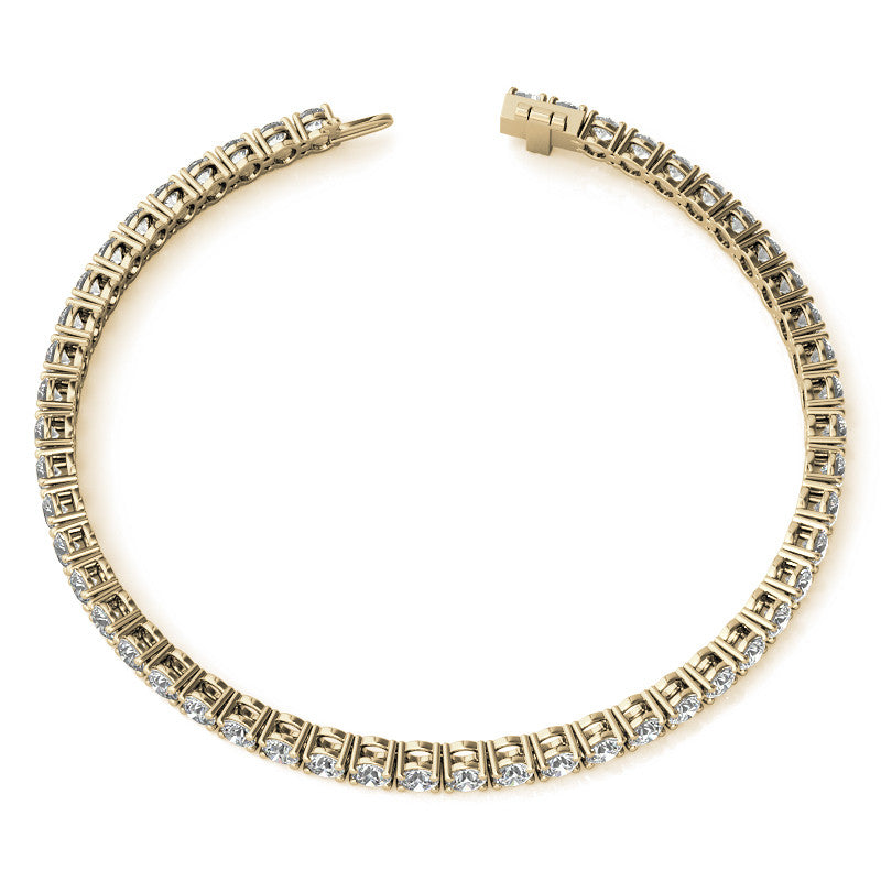 Elegant 8.5 CTW Eco-Friendly Lab Grown Diamond Tennis Bracelet in 14kt White/Yellow Gold - AGI Certified G/VS Quality