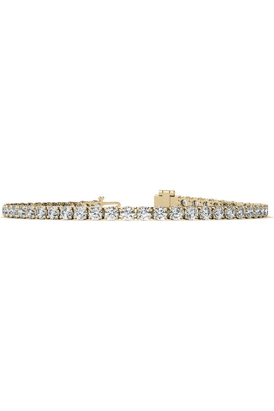 Bracelet - Elegant 8.5 CTW Eco-Friendly Lab Grown Diamond Tennis Bracelet In 14kt White/Yellow Gold - AGI Certified G/VS Quality