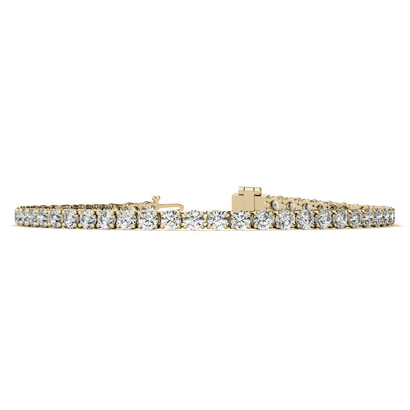 Elegant 8.5 CTW Eco-Friendly Lab Grown Diamond Tennis Bracelet in 14kt White/Yellow Gold - AGI Certified G/VS Quality