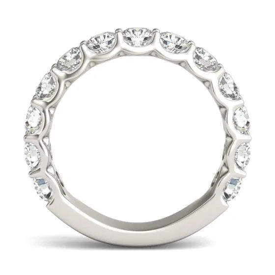 Stunning 2.07 CTW Trellis Set Lab Grown Diamond Ring In 14K White Gold