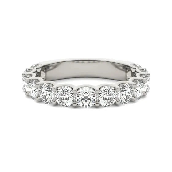 Stunning 2.07 CTW Trellis Set Lab Grown Diamond Ring In 14K White Gold