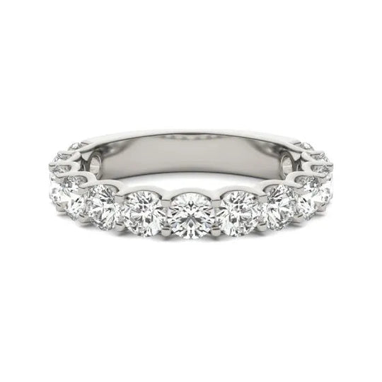 Stunning 2.07 CTW Trellis Set Lab Grown Diamond Ring In 14K White Gold