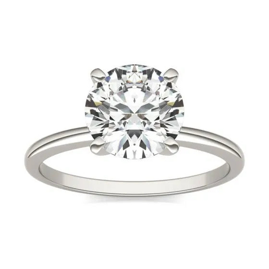 Timeless 2 CTW Round Lab Grown Diamond Solitaire Ring in 14K White Gold