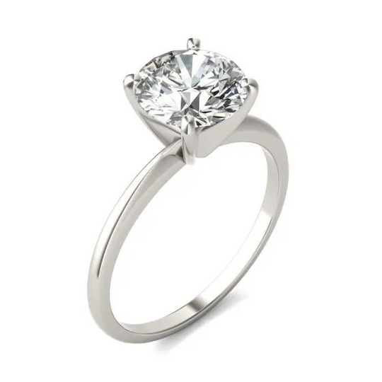 Timeless 2 CTW Round Lab Grown Diamond Solitaire Ring in 14K White Gold