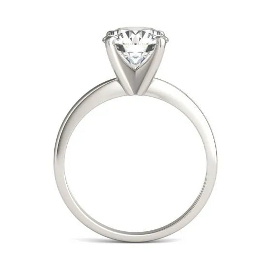 Timeless 2 CTW Round Lab Grown Diamond Solitaire Ring in 14K White Gold