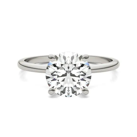 Timeless 2 CTW Round Lab Grown Diamond Solitaire Ring in 14K White Gold-Slay Eclectic