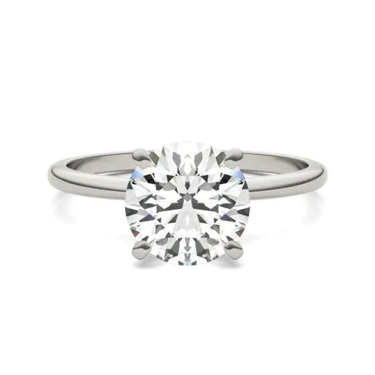 Timeless 2 CTW Round Lab Grown Diamond Solitaire Ring in 14K White Gold-Slay Eclectic