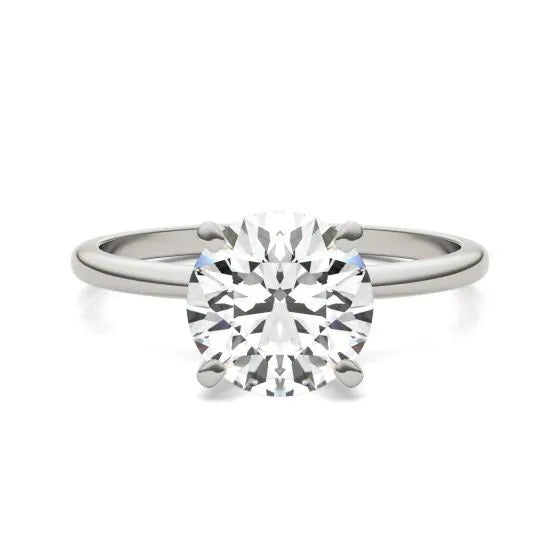 Timeless 2 CTW Round Lab Grown Diamond Solitaire Ring in 14K White Gold