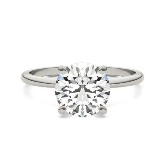 Timeless 2 CTW Round Lab Grown Diamond Solitaire Ring in 14K White Gold