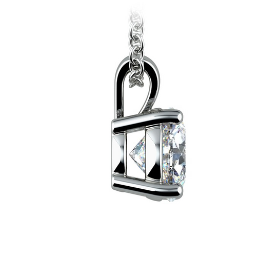 Stunning 1.50 Ctw Round Lab Grown Diamond Pendant in Elegant White/Yellow Gold