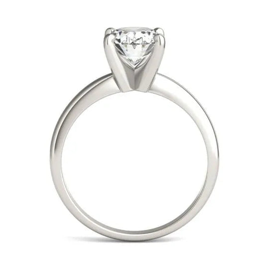 Stunning 2.00 CTW AGI Certified Oval Lab Grown Diamond Engagement Ring in Elegant 14K White Gold-Slay Eclectic