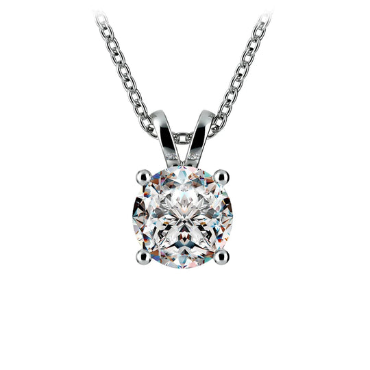 Stunning 2.00 CTW IGI Certified Round Lab-Grown Diamond Pendant In 14K Gold