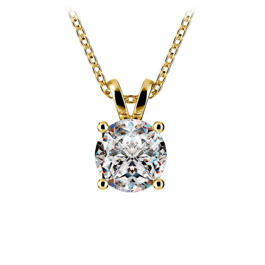 Stunning 2.00 CTW IGI Certified Round Lab-Grown Diamond Pendant in 14K Gold