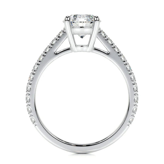 Stunning Ethical Round Brilliant Lab Grown Diamond Engagement Ring in 14K White Gold - Choose Your Carat Weight!-Slay Eclectic