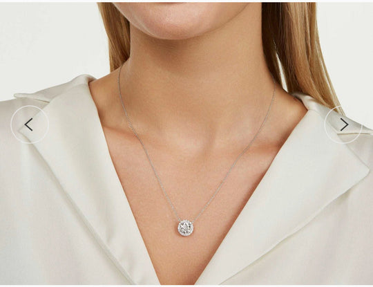 Stunning 2.00 Ct Lab-Created Diamond Halo Pendant Necklace In 14kt White Gold - Gift-Ready!