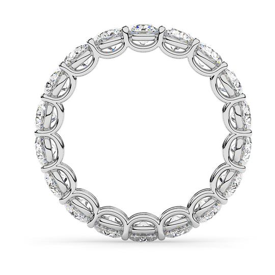 Eternal Brilliance: 2 CTW Round Lab Grown Diamond Eternity Band in 14K White Gold