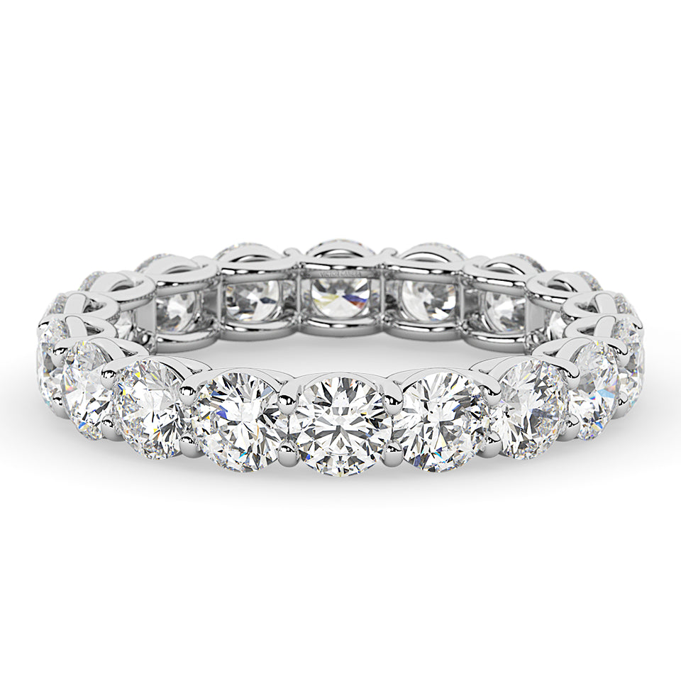 Eternal Brilliance: 2 CTW Round Lab Grown Diamond Eternity Band In 14K White Gold