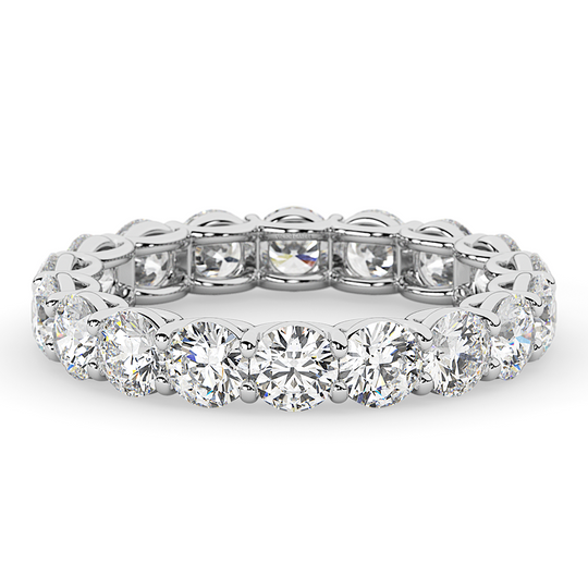 Eternal Brilliance: 2 CTW Round Lab Grown Diamond Eternity Band in 14K White Gold