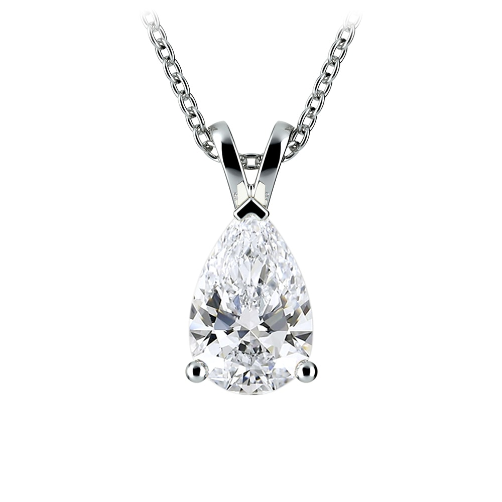 Exquisite 2.00 CTW Pear Cut Lab-Grown Diamond Pendant in Luxurious 14K White Gold