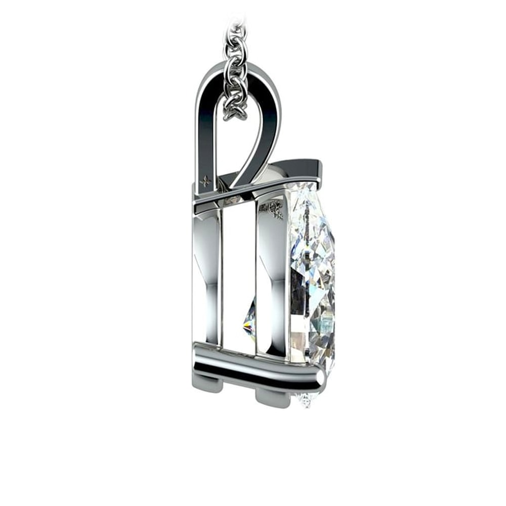 Exquisite 2.00 CTW Pear Cut Lab-Grown Diamond Pendant in Luxurious 14K White Gold