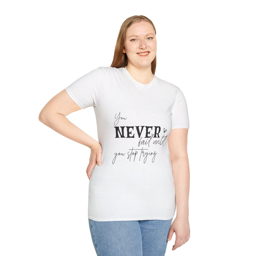 Never Give Up! Inspirational Unisex Softstyle Tee