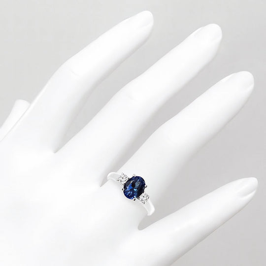 Timeless Elegance: 2.00 CTW Lab Created Blue Sapphire & Diamond Engagement Ring In 14kt Gold