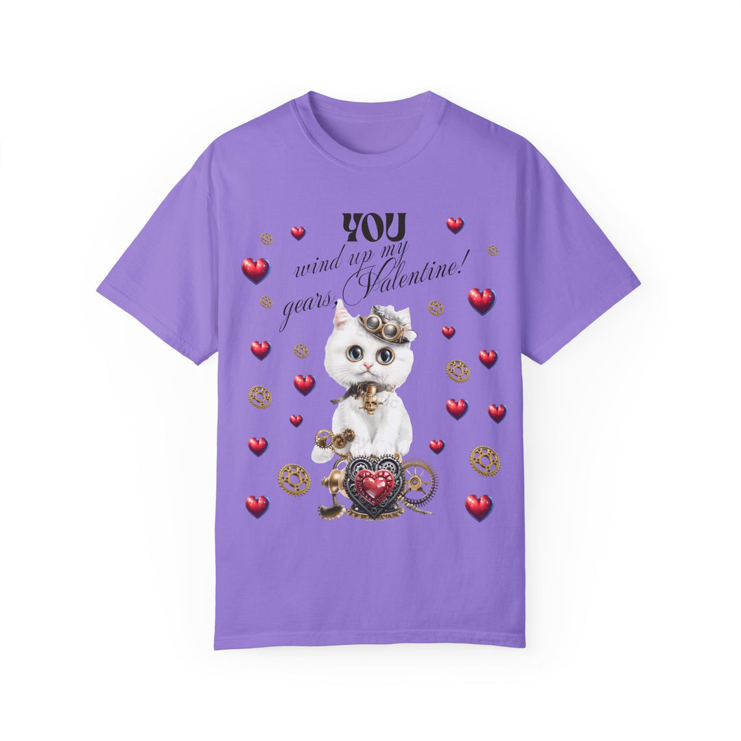 Purr-fect Valentine's Day Tee - 'You Wind Up My Gears, Love!'